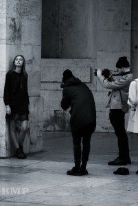 Photoshooting auf dem Praça do Comércio