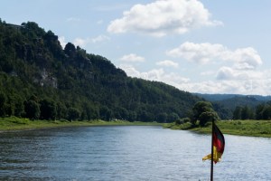 Abfahrt in Rathen Richtung Pillnitz