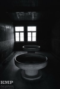 Waschraum in der Häftlingsbaracke