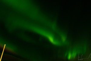 Aurora borealis über Reykjavik