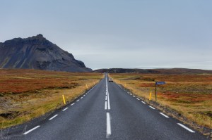 On the road in Island