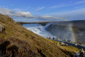 Der "Goldene Wasserfall" am Fluss Hvítá