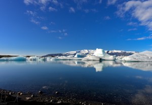 Die grosse Gletscherlagune am Gletscher Vatnajökull