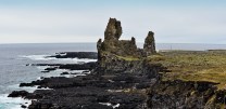 Hier ist die Lava von Snæfellsjökull bis ins Meer gelangt