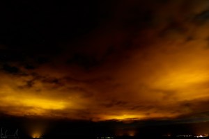 Nachthimmel über Skálholt