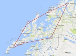 Norwegen Frühling 2018 - Gesamtroute