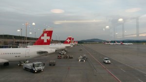 Warten auf Boarding für Oslo