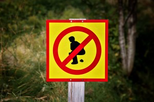 No shit in the woods