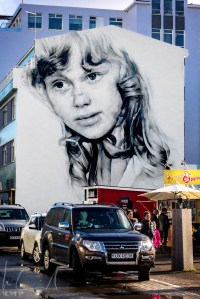 Grafitti in der Hafnarstræti in Akureyri