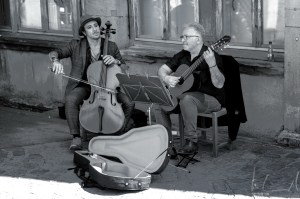 Strassenmusiker beim Koifhus