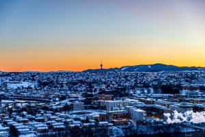 Trondheim am Morgen