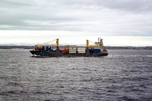 Begegnung auf See unterwegs nach Bergen