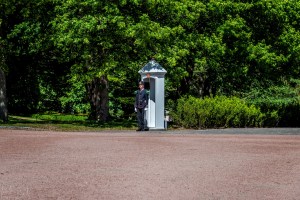 Wache der Hans Majestet Kongens Garde vor dem königlichen Schloss