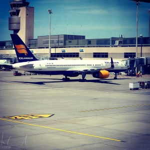 Mein Flugzeug kommt aus Island in Zürich an