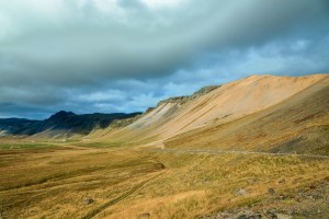 on the road in Snæfellsnes Nationalpark