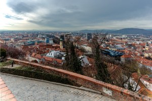 Blick über Graz vom Uhrturm