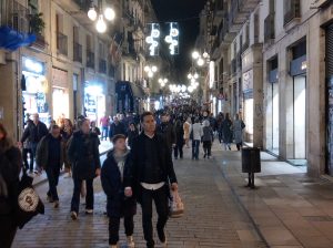 Die Altstadt von Barcelona um 19:30